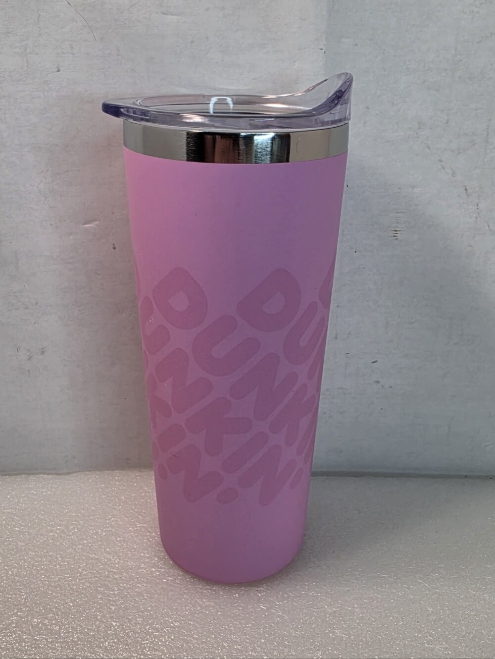Dunkin (2022) 20oz Pink Polished Matte Soft Touch Stainless Sipper Tumbler.